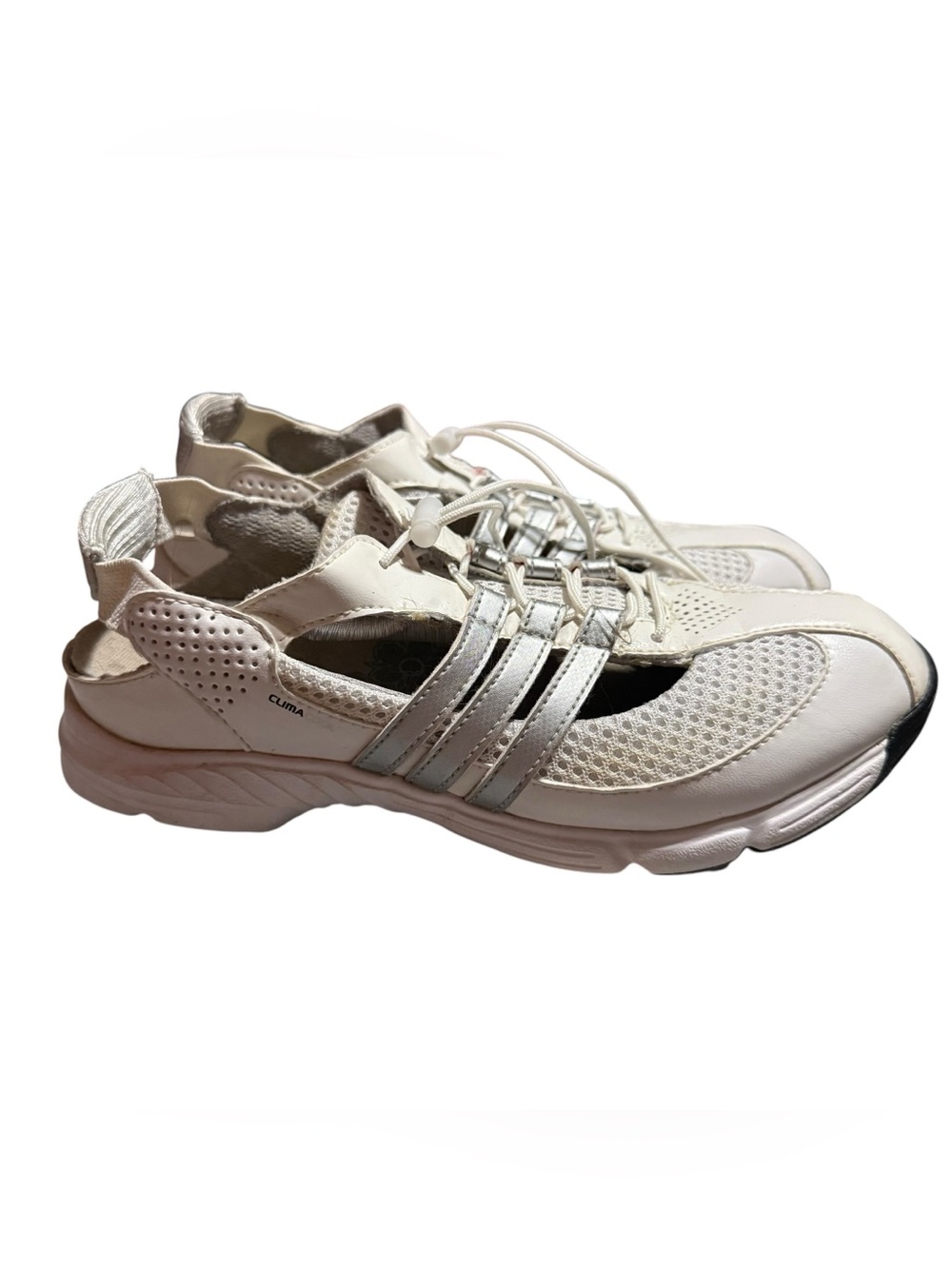 Adidas ClimaCool Slingback Golf Shoes Women’s 7 White Silver Spiked